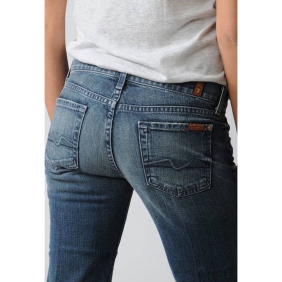 7 FOR ALL MANKIND ~ DOJO JEANS ~ CROPPED 27 - Picture 3 of 14